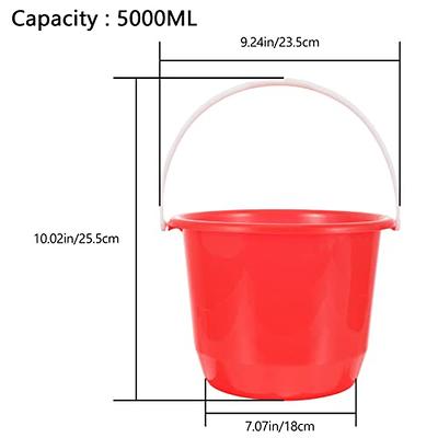 Collapsible Bucket with 1.32 Gallon (5L), Small Plastic Bucket for Sand or  Beach, Portable Water Bucket for Cleaning, Fishing Water Pail