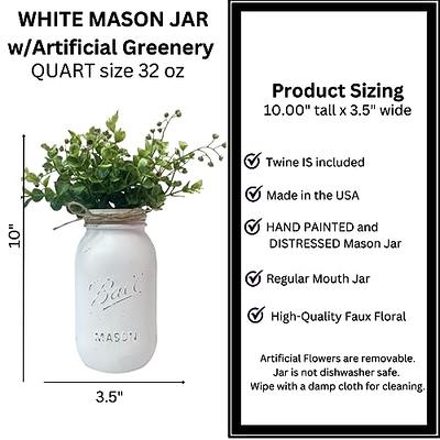 Variety of Sizes Available 16 Oz. Mason Jars, Painted Mason Jars Bulk Mason  Jars Distressed Mason Jars, Mason Jar Vase, Rustic Mason Jars 