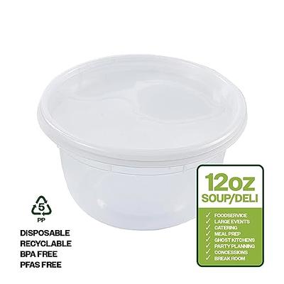 ChoiceHD 16 oz. Microwavable Translucent Plastic Deli Container and Lid  Combo Pack - 240/Case