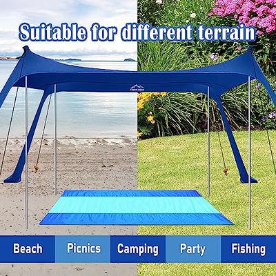 Zeepair Beach Tent Pop Up Shade Canopy Sun Shelter UPF50+ with 2 Stability Poles/Carry Bag/Ground Pegs/Sand Shovel/Windproof Ropes Portable Outdoor