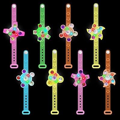 8pcs LED Fidget Spinner Bracelets Party Favors for Kids 4-8 8-12