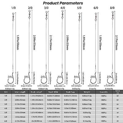 Goture Circle Hooks Rigs Saltwater Steel Leader Wire, 100 PCS Heavy Duty Circle  Hook with Leader Wire Bass Catfish Fishing Lure Rig，7 Size 1/0 2/0 3/0 4/0 5/0  6/0 8/0 - Yahoo Shopping