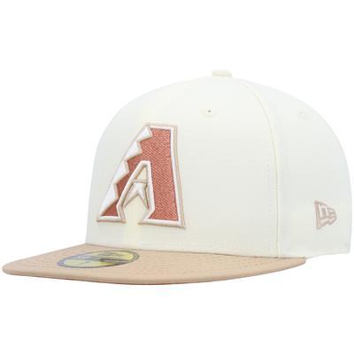 Men's New Era Cream Texas Rangers Chrome Evergreen 59FIFTY Fitted Hat