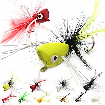 Premium Hand-Tied Fake Bees, Wet Dry Fly Fishing Flies Nymph for Trout Bass  Panfish