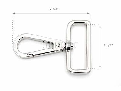 CRAFTMEMORE 2PCS 1-1/2 Inch Push Gate Snap Hooks Metal Swivel