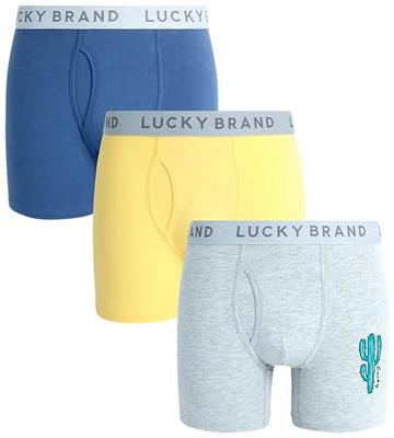 Lucky Brand Mens Lightweight Cotton Stretch Boxer Briefs Underwear