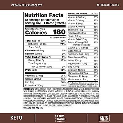  SlimFast Keto Meal Replacement Shake, Creamy Milk