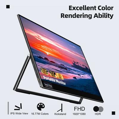 Portable Monitor, Arzopa 15.6'' 1080P FHD Laptop Monitor USB C HDMI  Computer Display HDR Eye Care External Screen w/Smart Cover for PC Mac  Phone Xbox Switch PS5