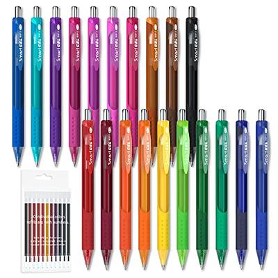  RIFLE PAPER CO. Margaux Gel Pen Set of 8 - Boxed Set of 8  Different Colored Retractable Gel Pens, 0.5mm Rollerball Tip, 5.5 L,  Perfect for Stylizing Note Taking and Writing 