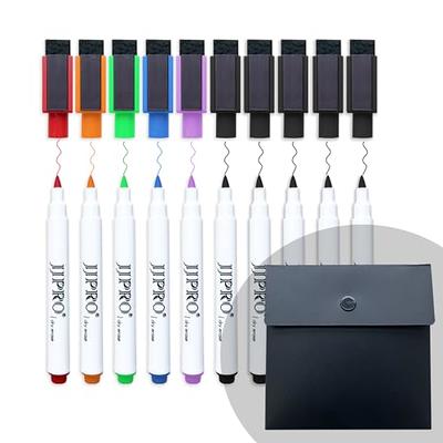 TWOHANDS Dry Erase Markers Ultra Fine Tip,0.7mm,Low Odor,Extra Fine  Point,11 Assorted Colors,Whiteboard Markers for Office,Home,or Planning