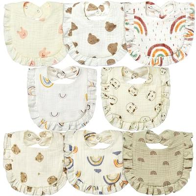 Lictin Muslin Bibs for Baby Neutral - 8 Pack Baby Muslin Bibs Drool Bandana  Cotton, Snap Muslin Bibs for Boys Girls Toddlers Infants Teething,  Absorbent & Soft Cute Pattern - Yahoo Shopping