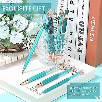 WEMATE 8 Pcs Ballpoint Pens Set Metal Crystal Diamond Pen Glitter Pen for  Journaling Black & Blue Ink Pretty Cute Writing Pens Fancy Pens Gifts for