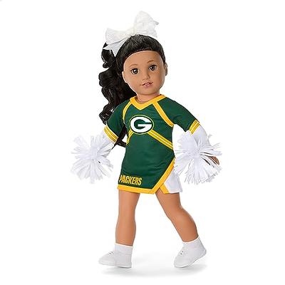 18-inch Doll Clothes - Cheerleader Outfit with Pom Poms - fits