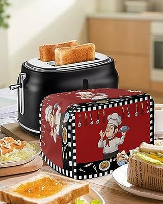 4 Slice Toaster Cover Chef Kitchen Knife Fork Black and White Buffalo Plaid  Toaster Dust Cover with Pockets Washable Toaster Cover for Kitchen Small  Appliance Bread Machine Covers Home Decor - Yahoo Shopping