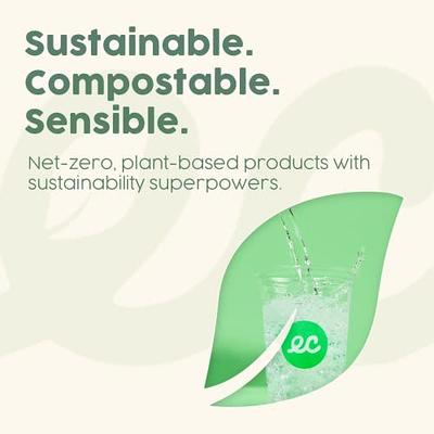  VANDAPAC Compostable cups 18 oz plastic cups (20 cups).  Biodegradable cups that are eco friendly cold cups. Disposable plastic cups  friendly to the environment : Health & Household