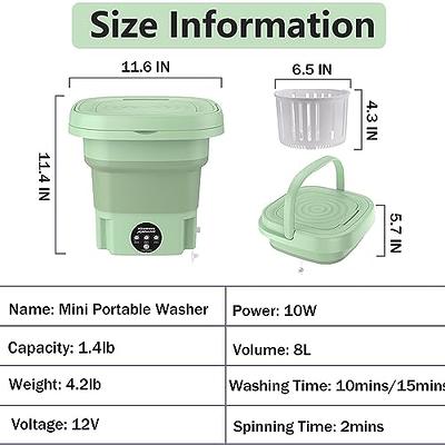 Mini Washing Machine, 8L 10W Portable Foldable Laundry Basket 3