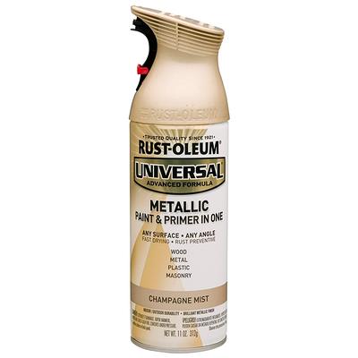 Rust-Oleum Universal 6-Pack Gloss Champagne Mist Metallic Spray Paint and  Primer In One (NET WT. 11-oz) in Gold