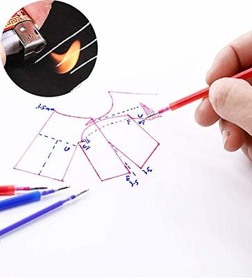 Fabric Markers Pens, 6 Color Water Soluble Erasable Marking Pens, 1 Pcs  Gauge Sewing Measuring Tool, 1 Soft Tape Measure, for Tailor's Disappearing