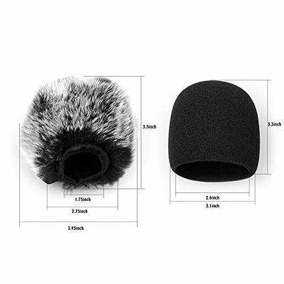 Geekria Foam Windscreen Furry Wind Cover for Blue Yeti, Yeti Pro (2 Pack)