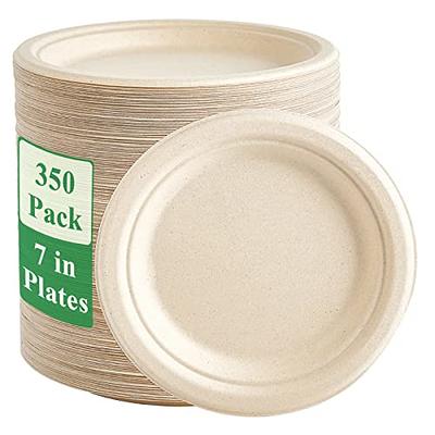 FRUTLE Disposable Paper Plates 10 Inch Heavy Duty, Compostable