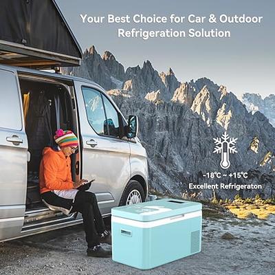 COSTWAY 90 Quart Car Refrigerator, Portable Chest Freezer w/Compressor for  DC 12/24V & AC 100-240V, Electric Fridge Cooler for Camping, Fishing, RV