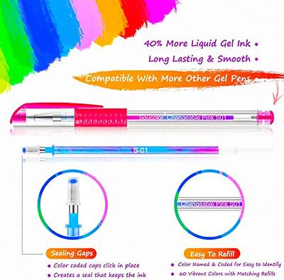 Soucolor 60 Colored Gel Pens for Adult Coloring Books, Deluxe 120 Pack- 60  Refills and Travel Case, with 40% More Ink Markers Set for Drawing  Journaling Scrapbooking Art Kit Supplies - Yahoo Shopping