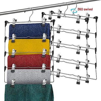 Otylzto 50PCS(or100) Hanger Hooks for Plastic Hanger Clips for Clothes  Space Saving Hangers for Clothes Closet Hangers Space Saver Hangers