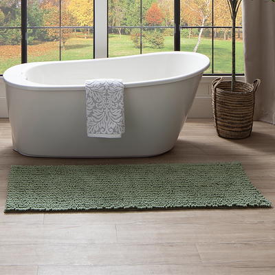 Clorox Anti-Microbial Cushioned Foam Bathtub Mat, White, 17 x 36 