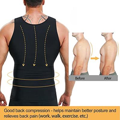Mens Slimming Body Shaper Vest Abs Abdomen Compression Shirt Workout Tank  Top