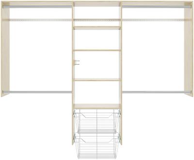 114 Inch Wide Ultimate Corner Closet Organizer System, Truffle