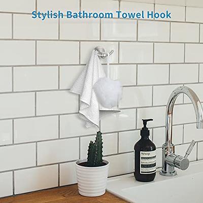 FILTA Bathroom Towel Hooks, Brushed Nickel Robe & Towel Hooks for Bathroom  Wall Mounted, Traditional Bathroom