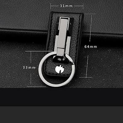 Leather Belt Loop Keychain Clip Leather Belt Key Holder Key Chains Keyring  with 2 Key Rings Hooks Heavy Duty Gift for Men Silver - Yahoo Shopping