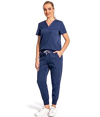 PuriPure Scrubs Set for Women Nurse Uniform Jogger Classic V-neck Scrub Top  & Jogger Scrub Pants Athletic Scrub Set Workwear (Black, X-Large) - Yahoo  Shopping