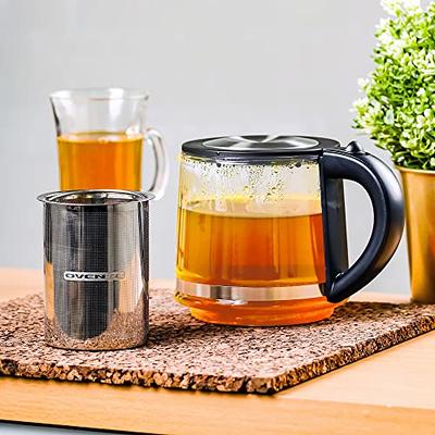 OVENTE 27 Ounce Reusable Loose Leaf Tea Infuser Well Matched with Glass Tea  Kettle KG612S, Portable