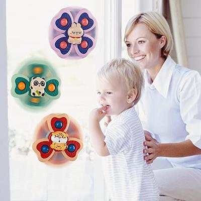 3PCS ALASOU Pop Up Suction Cup Spinner Toys for 1 Year Old