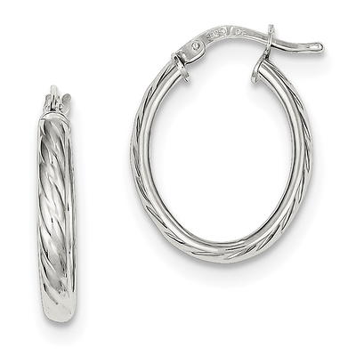 IDJEOABL Sterling Silver Hoop Earrings for Women Trendy Silver