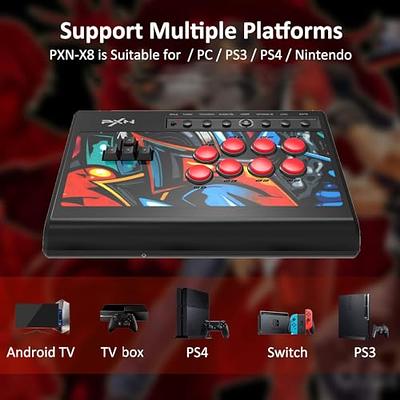 PXN-Joystick de Combate para PC, Controlador Street Fighter, Jogo Arcade,  Vara de Luta para PS4, PS3, Switch, Xbox One, Xbox One, Xbox Series X, S