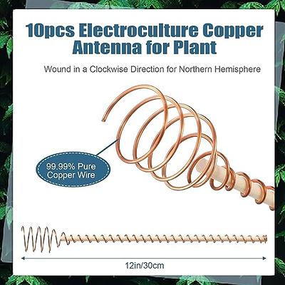 12 Inch Electric Cultivation Plant Pile Electroculture Gardening Copper  Coil MU