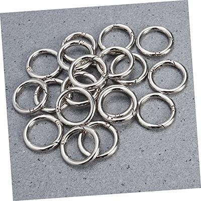 20PCS key ring clips Round Snap Carabiner Round Metal Rings Carabiner Snap