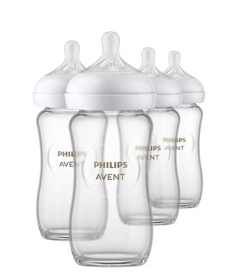 Philips Avent Natural Baby Bottle with Natural Response Nipple, Clear,  11oz, 3pk, SCY906/93 