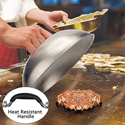 HULISEN Burger Press, Stainless Steel Hamburger Smasher, Non-Stick Smooth  Square Bacon Grill Press - Professional Griddle Accessories Kit for Flat  Top