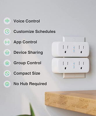 Gosund Smart Plug, WiFi Smart Socket Work with Alexa Google Home, 10A, 2  Pack 