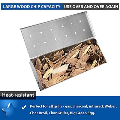 Smoker Box, BBQ Wood Chips Smoker Box for Gas or Charcoal Grills Heavy Duty  Stainless Steel Barbecue Smoker Box Grill Accessories - Yahoo Shopping