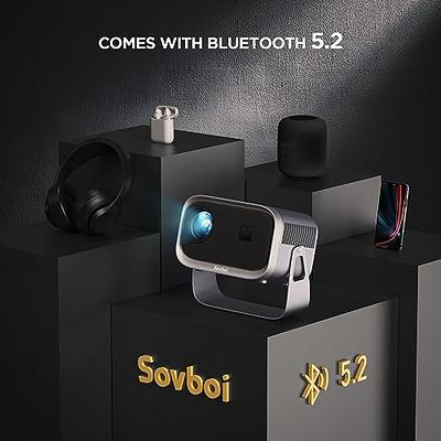 AUOSHI Projector with Wifi and Bluetooth, 4K Support 1080P Mini