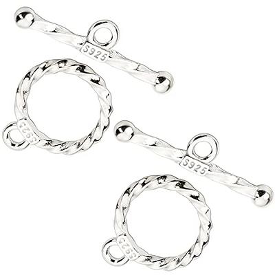 S925 Toggle Clasps for Jewelry Making OT Clasp Bracelet Clasps and Closures,925  Sterling Silver Necklace Clasps Textured Ring Toggle Clasps T-Bar & Round  Buckle Closure End Clasps - Yahoo Shopping