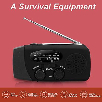 Solar Emergency Hand Crank Radio, 2000mah Power Bank Led Flashlight For  Hurricane Earthquake Disaster Survival Supply