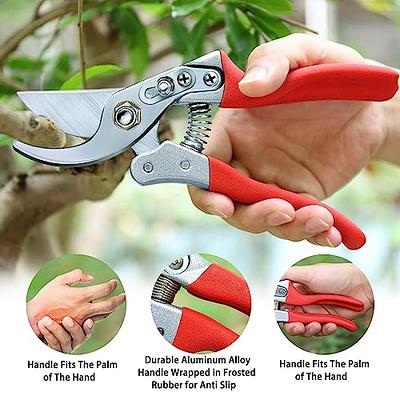 Heavy Duty Rachet Pruning Shears Handheld Garden Plant Scissors Trees  Trimmer