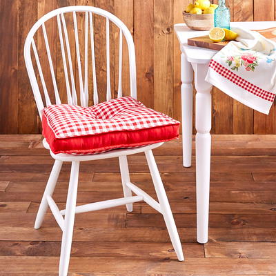 Mainstays Textured Chair Cushion, Red Sedona, 1-Piece, 15.5 L x