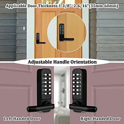 CODACE Keyless Entry Door Lock with Keypad Door Knob, Double Sided Keypads  Door Lock with Handle, Digital Code Combination Door Lock, Mechanical Gate