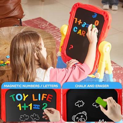 STEAM Life Easel for Kids Art Easel for Toddler Easel - 4in1 Double-Sided  Large Magnetic Board